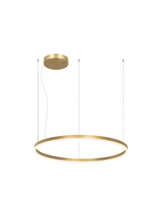 Zambelis Lights Μοντέρνο Κρεμαστό Φωτιστικό με Ενσωματωμένο LED σε Χρυσό Χρώμα 22241